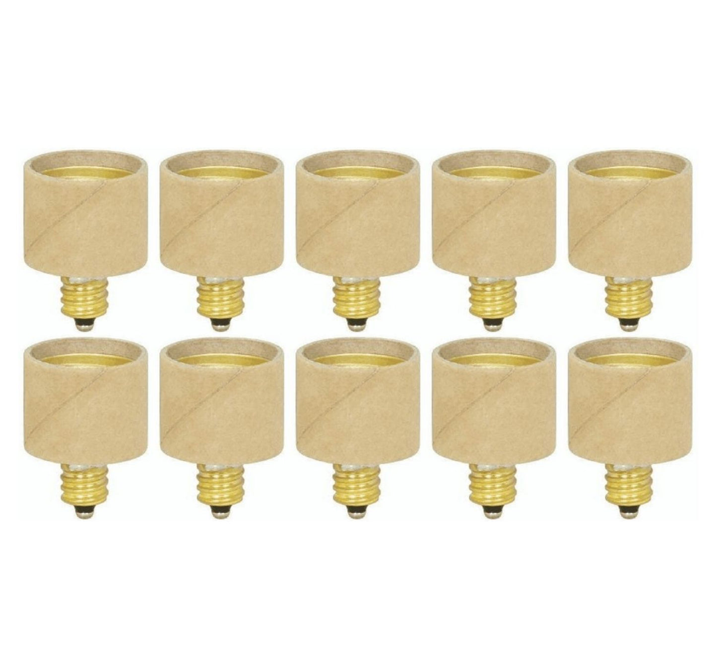 Sterl Lighting Pack Of 10 E12 Candelabra To E26 Medium Base Screw Light Bulb Socket Converter