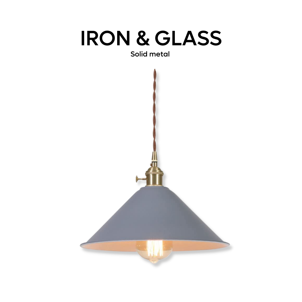 Modern Industrial Umbrella Lampshade Gray Macaron Pendant Lighting Fixture