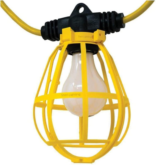 100 FT. Construction Light Cage with 10 Lamp Holders and Guards