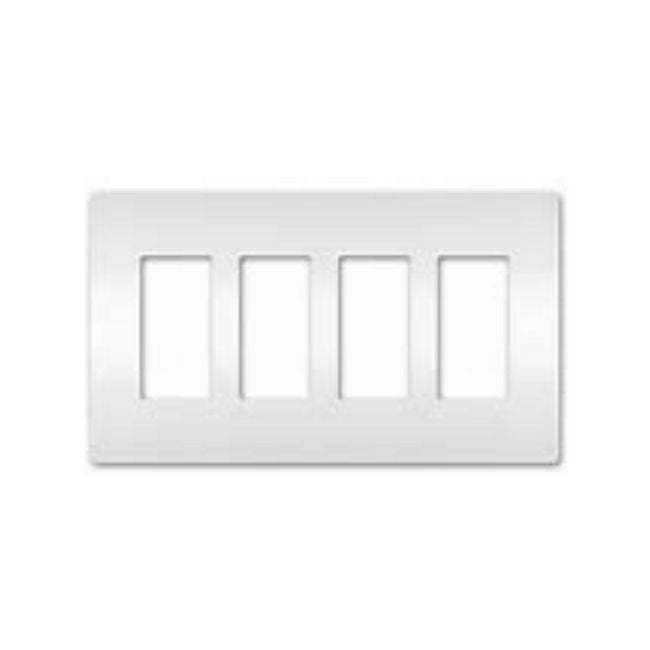 Sterl Lighting - Pack of 10 of 4-Gang Standard White Screw less Faceplates