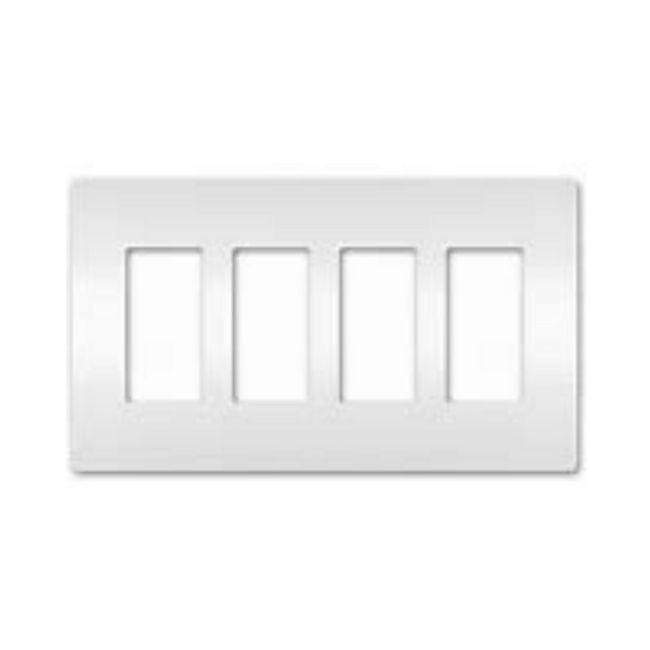 Sterl Lighting - Pack of 5 of 4-Gang Standard White Screwless Faceplates