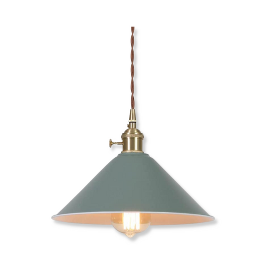 Modern Industrial Umbrella Lampshade Green Macaron Pendant Lighting Fixture
