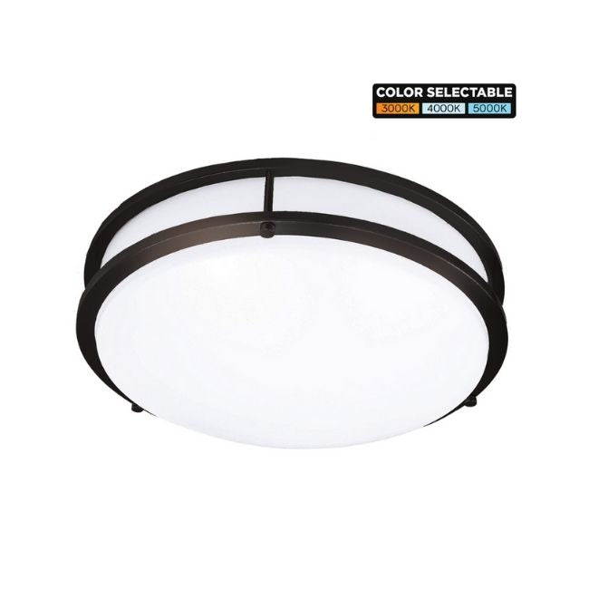 10 Inch LED CCT Round Bronze Finish Ceiling Fixture