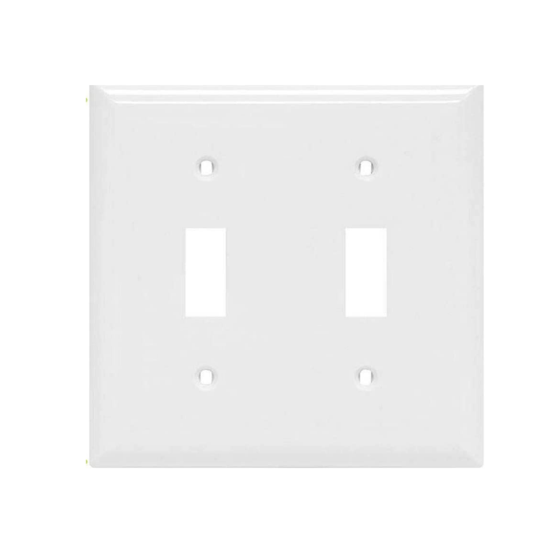 Sterl Lighting Pack Of 5 2-Gang Double Toggle Switch Wall Plate Standard Size